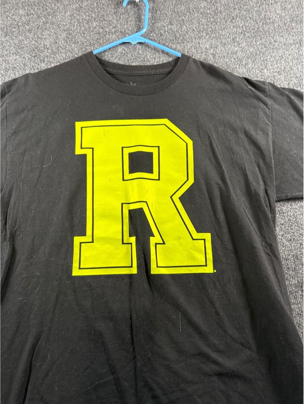 Adidas Originals Mens L Black Yellow Trefoil R Graphic T Shirt Streetwear